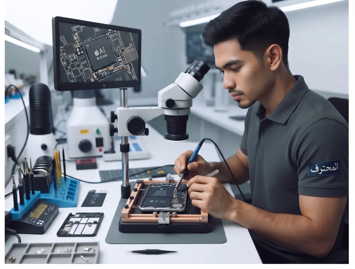 Precision motherboard repair by a service technician